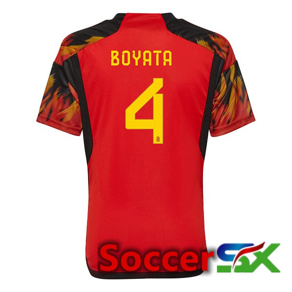 Belgium (BOYATA 4) Home Jersey Red World Cup 2022