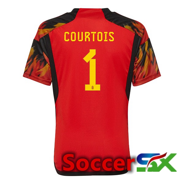 Belgium (COURTOIS 1) Home Jersey Red World Cup 2022