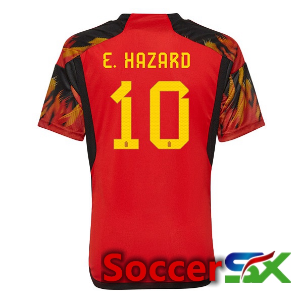 Belgium (E.HAZARD 10) Home Jersey Red World Cup 2022