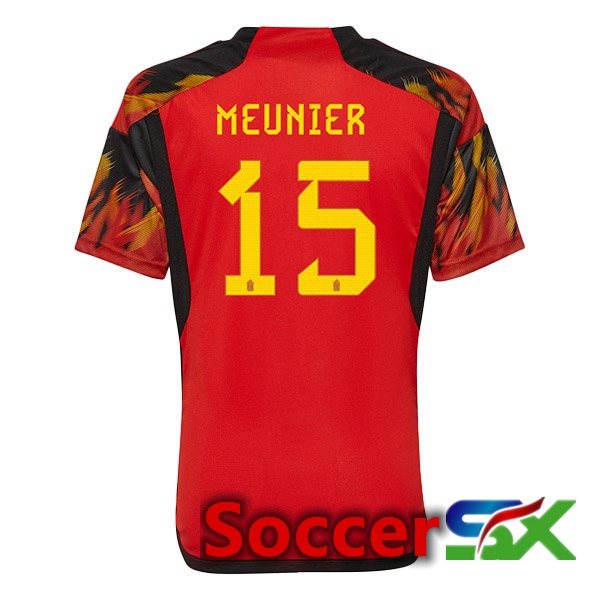 Belgium (MEUNIER 15) Home Jersey Red World Cup 2022