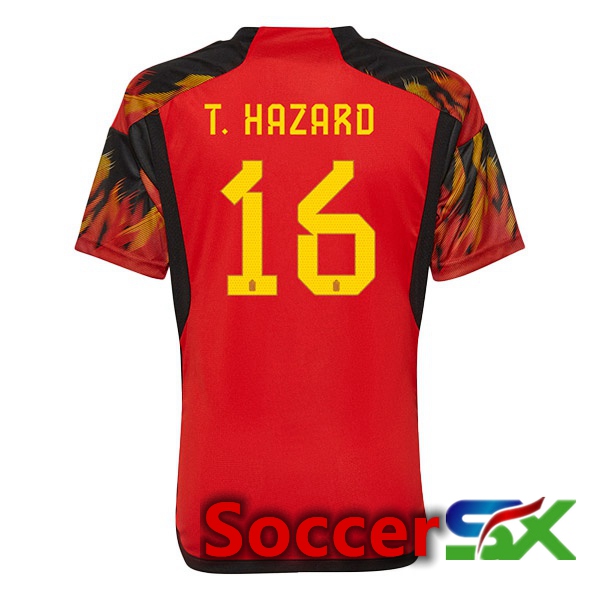 Belgium (T. HAZARD 16) Home Jersey Red World Cup 2022
