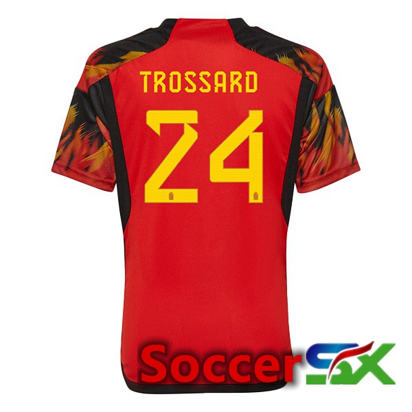 Belgium (TROSSARD 24) Home Jersey Red World Cup 2022