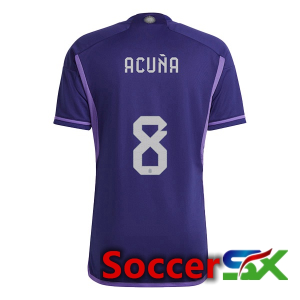 Argentina (ACU脩A 8) Away Jersey Purple World Cup 2022