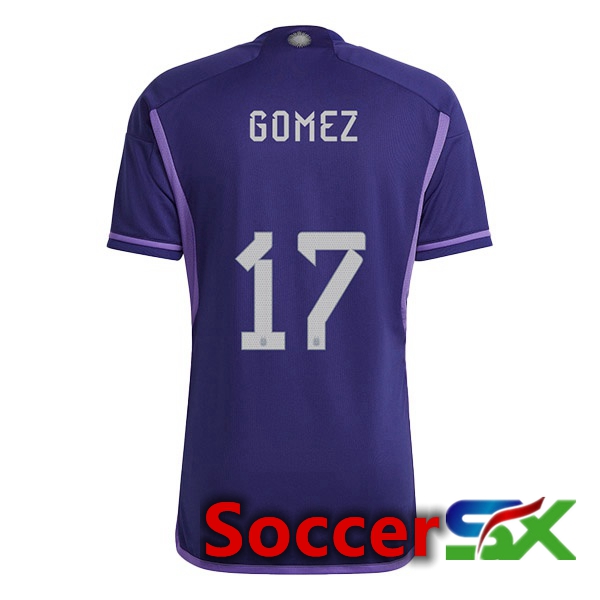 Argentina (GOMEZ 17) Away Jersey Purple World Cup 2022