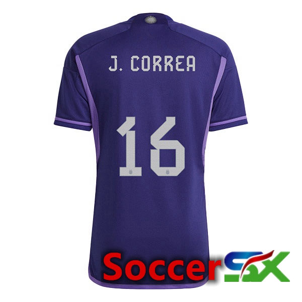 Argentina (J.CORREA 16) Away Jersey Purple World Cup 2022