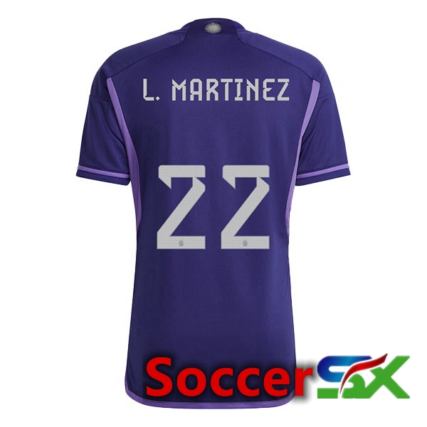 Argentina (L.MARTINEZ 22) Away Jersey Purple World Cup 2022