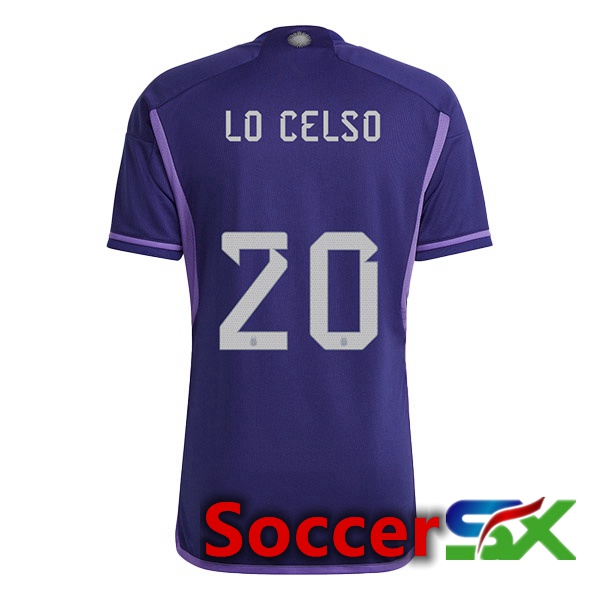 Argentina (LO CELSO 20) Away Jersey Purple World Cup 2022