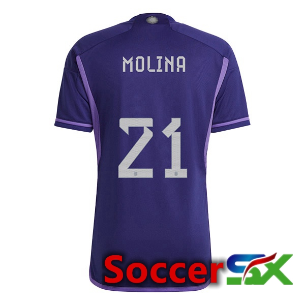 Argentina (MOLINA 21) Away Jersey Purple World Cup 2022
