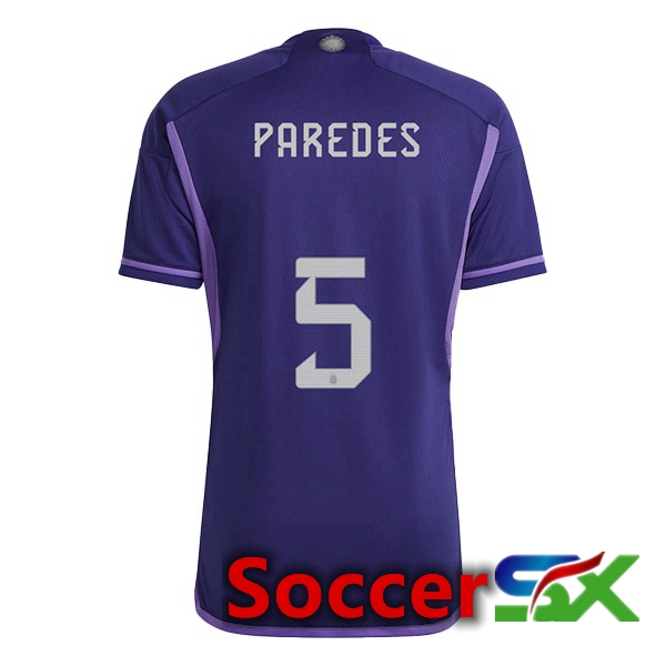 Argentina (PAREDES 5) Away Jersey Purple World Cup 2022