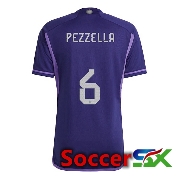 Argentina (PEZZELLA 6) Away Jersey Purple World Cup 2022