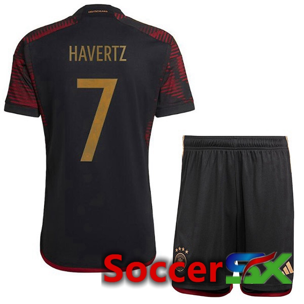 Germany (HAGreenZ 7) Kids Away Jersey Black World Cup 2022