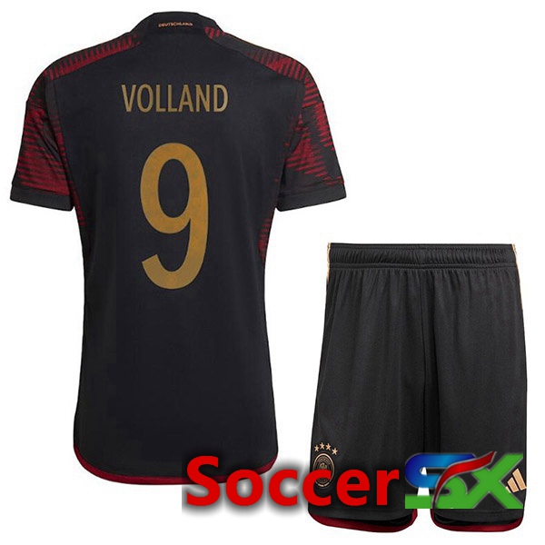 Germany (VOLLAND 9) Kids Away Jersey Black World Cup 2022