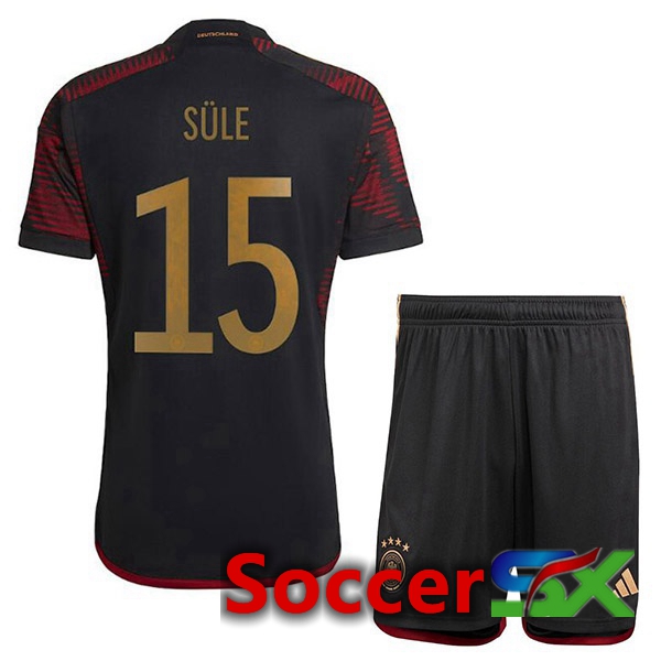 Germany (SULE 15) Kids Away Jersey Black World Cup 2022