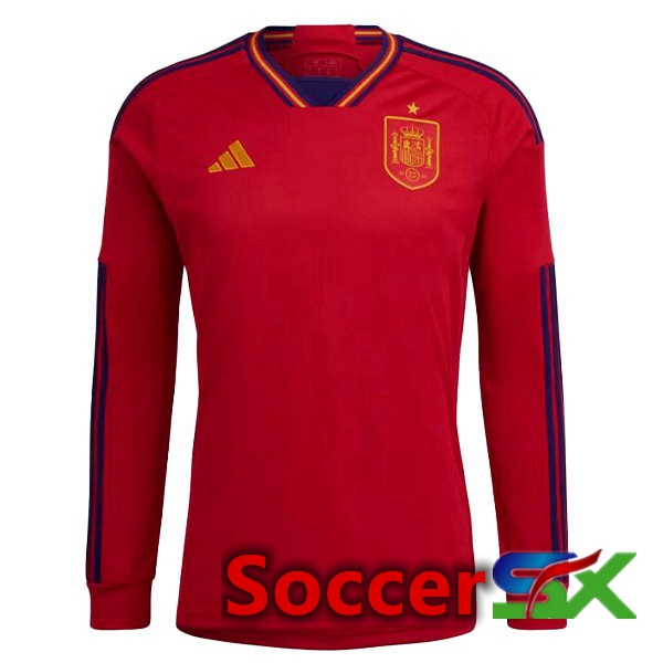 Spain Home Jersey Long Sleeve Red 2023/2023