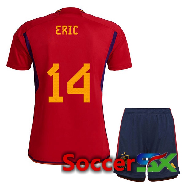 Spain (ERIC 14) Kids Home Jersey Red 2023/2023