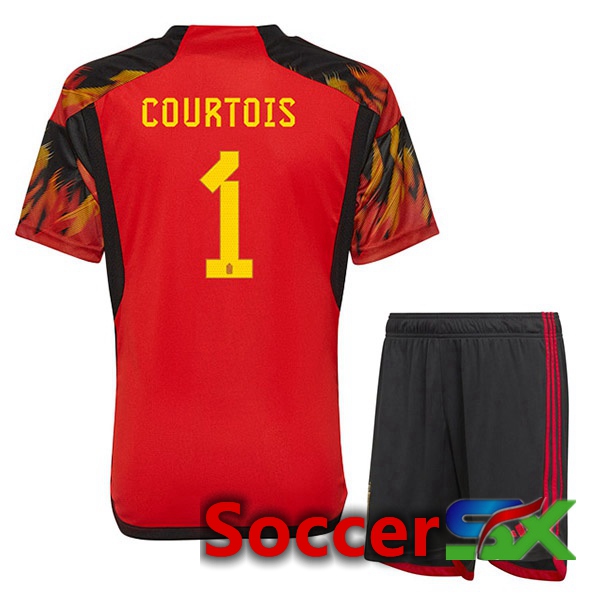 Belgium (COURTOIS 1) Kids Home Jersey Red 2023/2023