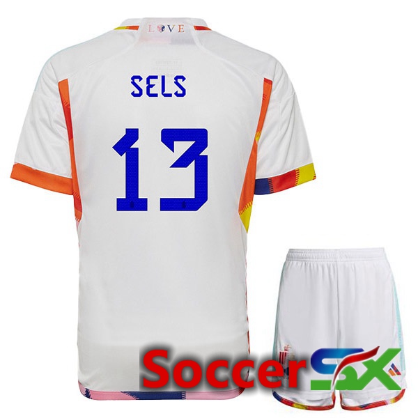 Belgium (SELS 13) Kids Away Jersey White 2023/2023