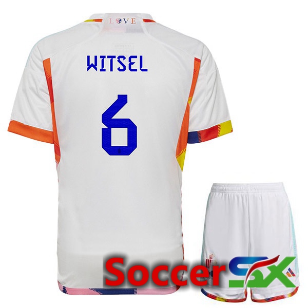 Belgium (WITSEL 6) Kids Away Jersey White 2023/2023