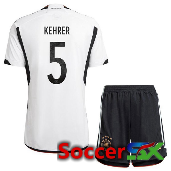 Germany (KEHRER 5) Kids Home Jersey Black White 2023/2023