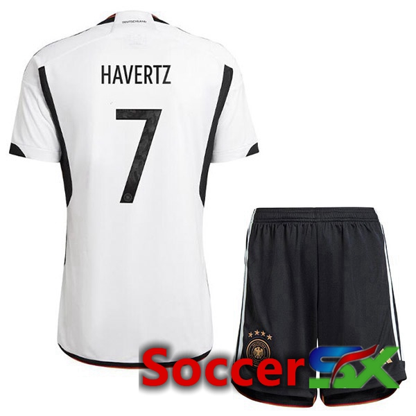 Germany (HAGreenZ 7) Kids Home Jersey Black White 2023/2023