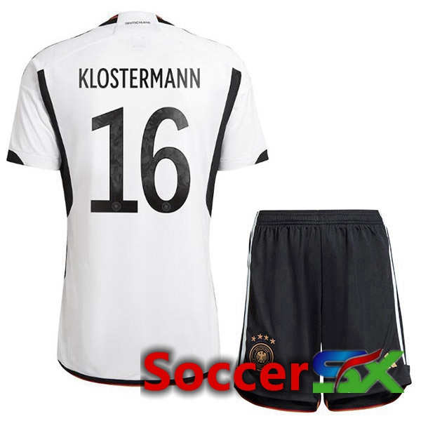 Germany (KLOSTERMANN 16) Kids Home Jersey Black White 2023/2023