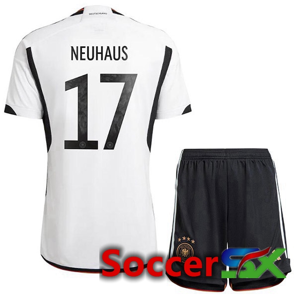 Germany (NEUHAUS 17) Kids Home Jersey Black White 2023/2023