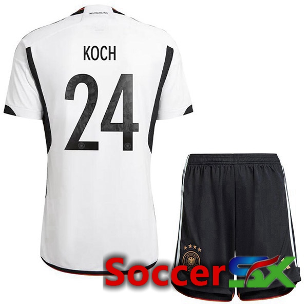 Germany (KOCH 24) Kids Home Jersey Black White 2023/2023