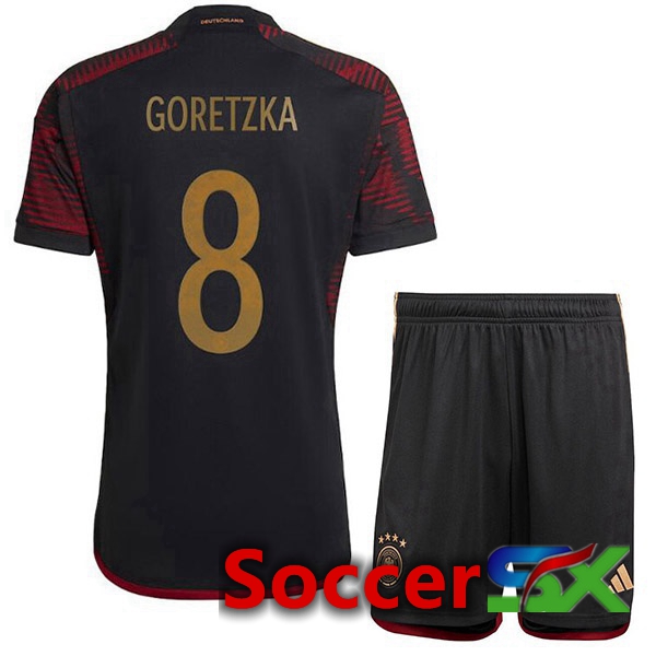 Germany (GORETZKA 8) Kids Away Jersey Black 2023/2023