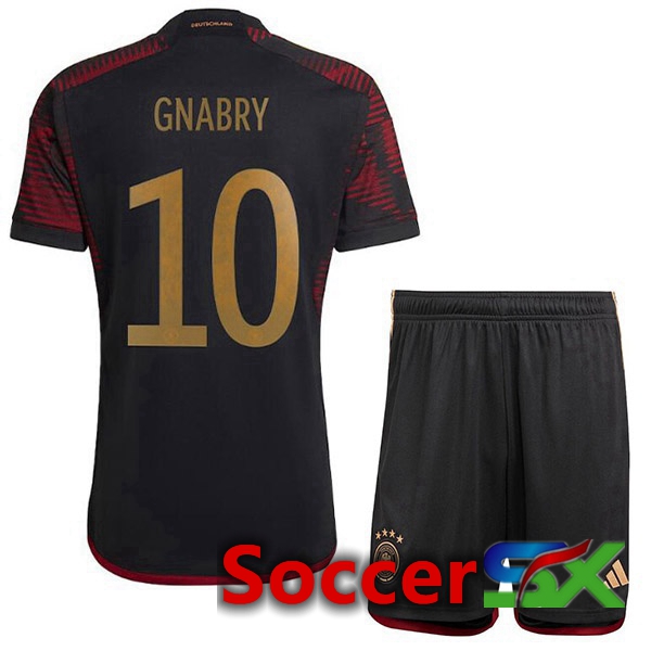 Germany (GNABRY 10) Kids Away Jersey Black 2023/2023