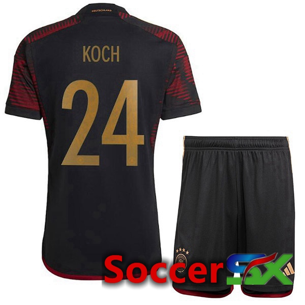 Germany (KOCH 24) Kids Away Jersey Black 2023/2023