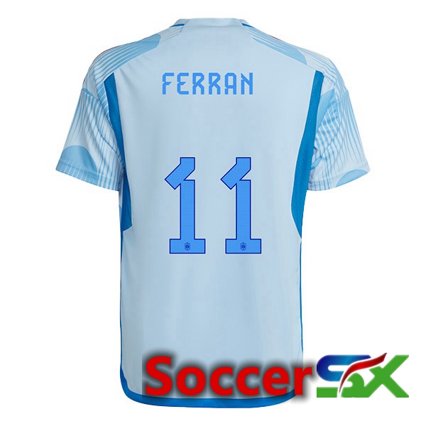 Spain (FERRAN 11) Away Jersey Blue White 2023/2023