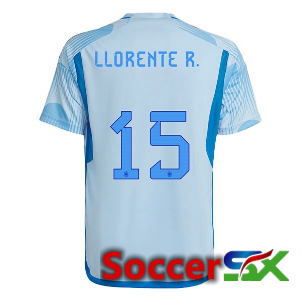 Spain (LLORENTE R. 15) Away Jersey Blue White 2023/2023