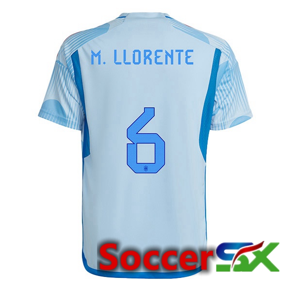 Spain (M.LLORENTE 6) Away Jersey Blue White 2023/2023