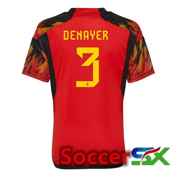 Belgium (DENAYER 3) Home Jersey Red 2023/2023