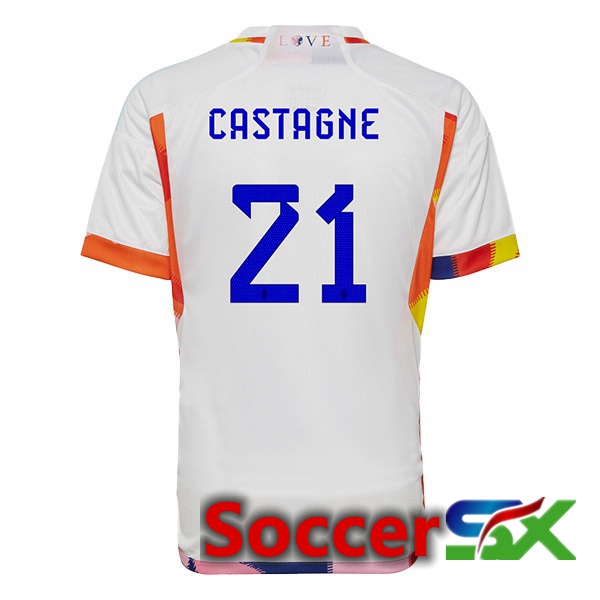 Belgium (CASTAGNE 21) Away Jersey White 2023/2023