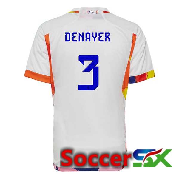 Belgium (DENAYER 3) Away Jersey White 2023/2023
