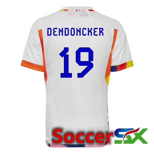 Belgium (DENDONCKER 19) Away Jersey White 2023/2023