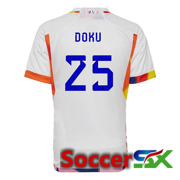 Belgium (DOKU 25) Away Jersey White 2023/2023