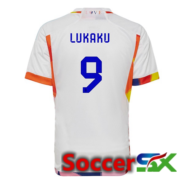 Belgium (LUKAKU 9) Away Jersey White 2023/2023