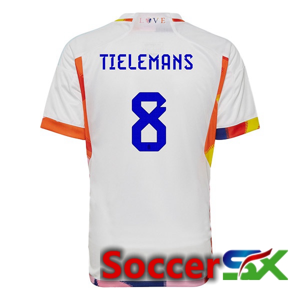Belgium (TIELEMANS 8) Away Jersey White 2023/2023