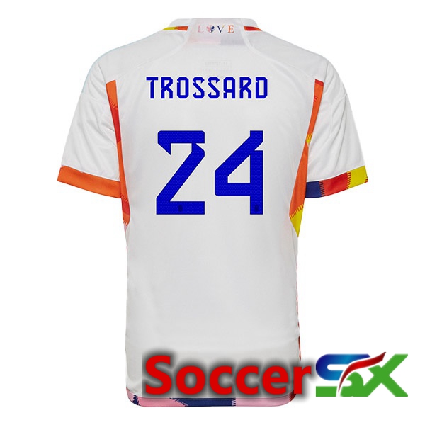 Belgium (TROSSARD 24) Away Jersey White 2023/2023