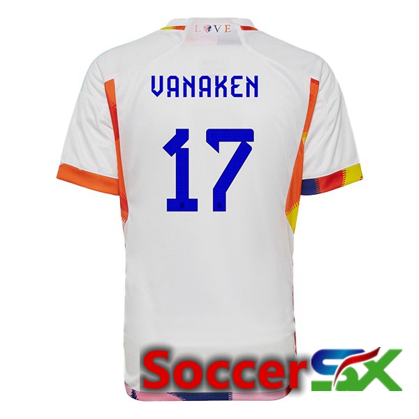 Belgium (VANAKEN 17) Away Jersey White 2023/2023