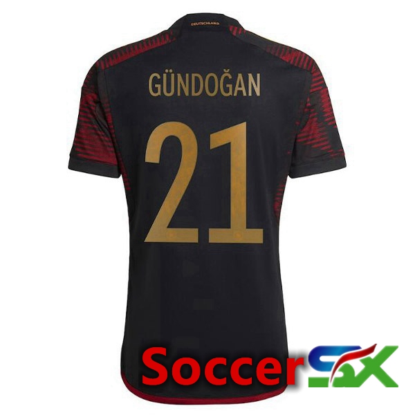 Germany (G脺NDOGAN 21) Away Jersey Black 2023/2023