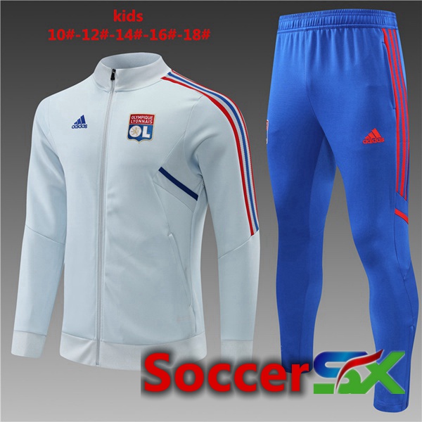 Lyon OL Kids Training Jacket Suit Grey 2022/2023