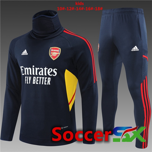 Arsenal High collar Kids Training Jacket Suit Royal Blue 2022/2023