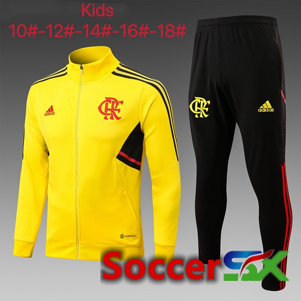 Flamengo Kids Training Jacket Suit Yellow 2022/2023