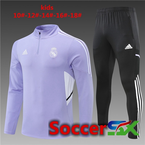 Real Madrid Kids Training Tracksuit Purple 2022/2023