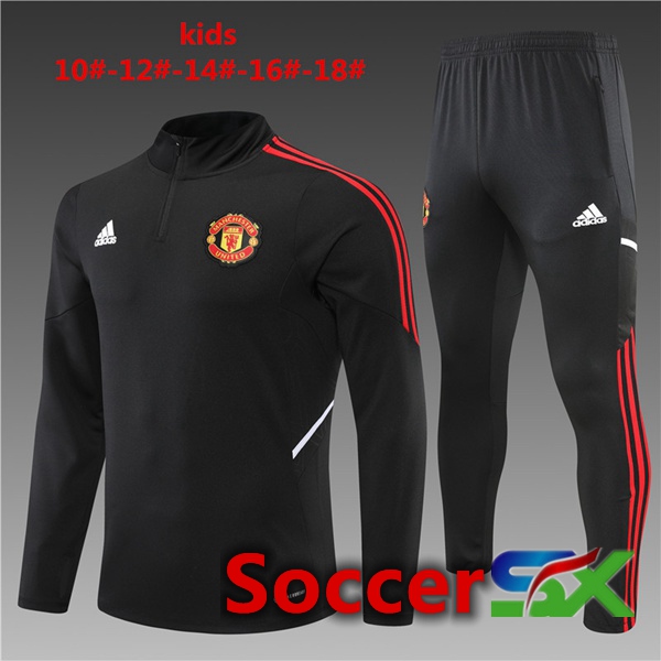 Manchester United Kids Training Tracksuit Black 2022/2023