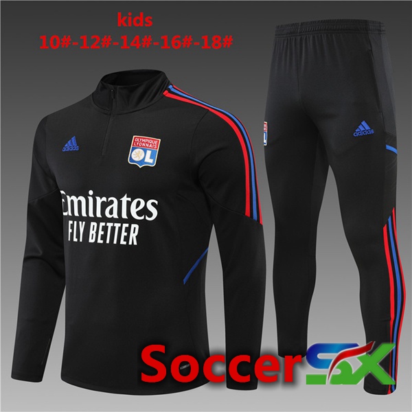 Lyon OL Kids Training Tracksuit Black 2022/2023