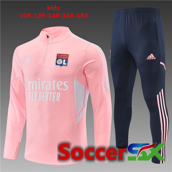 Lyon OL Kids Training Tracksuit Pink 2022/2023